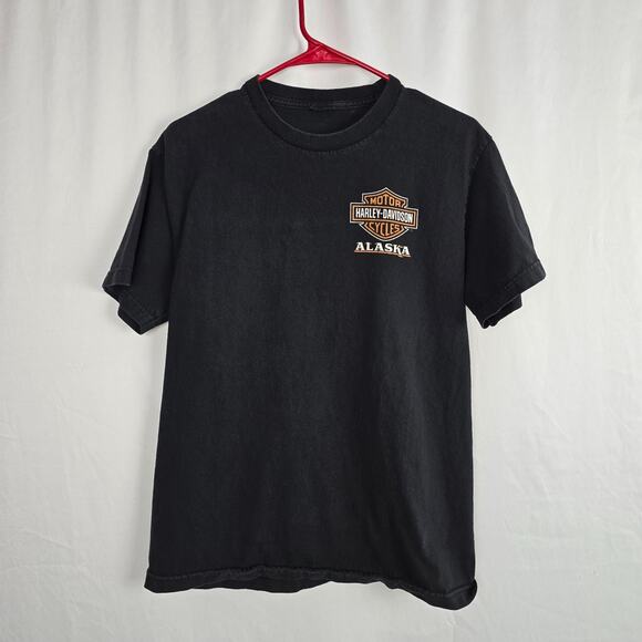 Harley Davidson Fairbanks Alaska 2012 T-Shirt Men's M Black Multi-Color Graphics - Picture 3 of 14